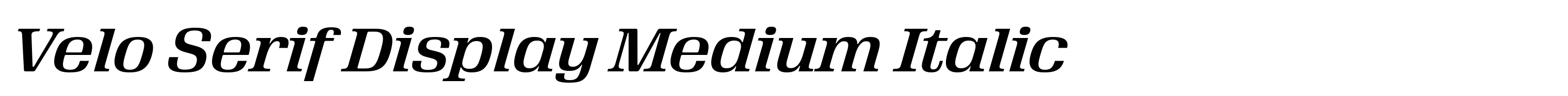 Velo Serif Display Medium Italic